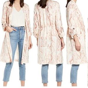 NWT  Cupcakes and Cashmere Neptune 'Spring Snake' Printed Soft Satin Trench -…